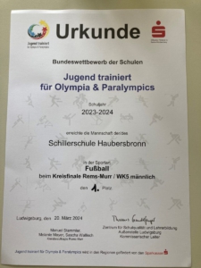 Fußball Urkunde